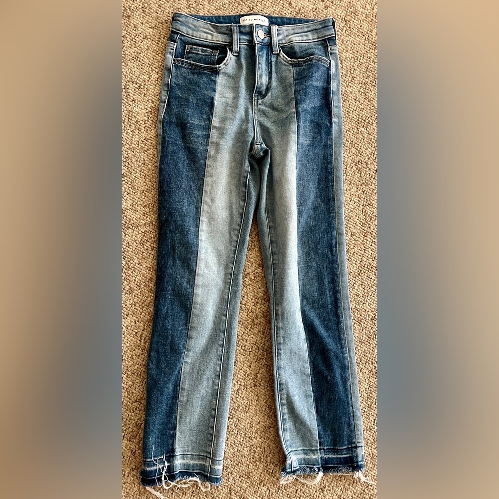 Flying Monkey Women’s Jeans, Size 25, Two-Toned Jeans, Contrast Panel